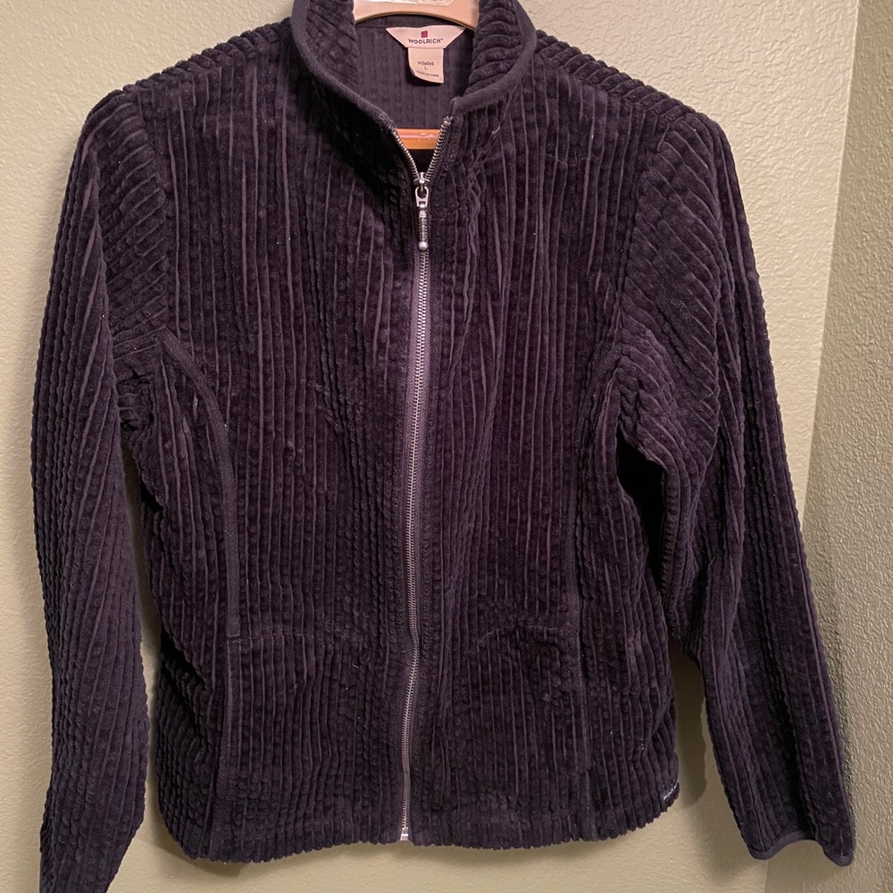 WOOLRICH Women's Kinsdale Black Corduroy Sz L.
